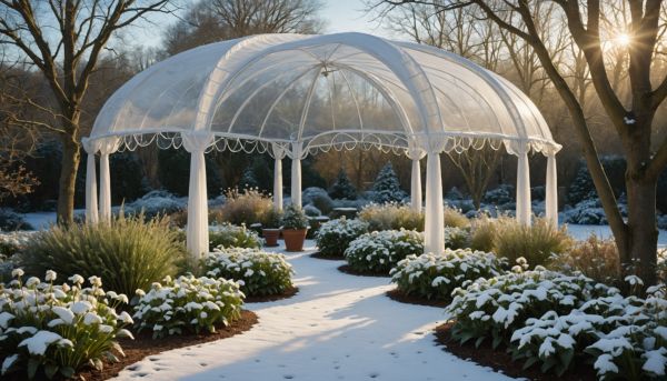 Les voiles d'hivernage protègent vos plantes du froid.